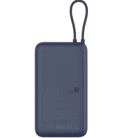Xiaomi külső akkumulátor, 20000mAh, 33W, QC + PD, 1 x USB-A - 2 x USB-C, Kék BHR8975GL