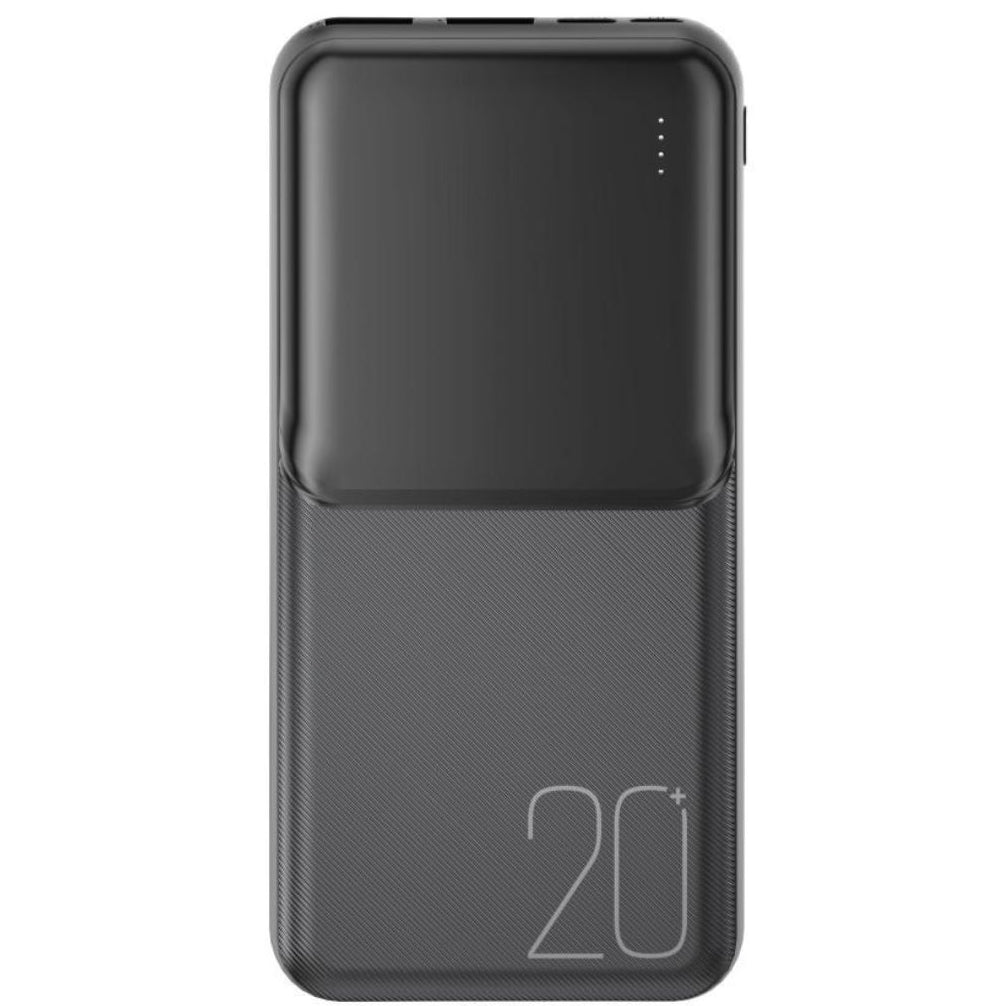 XO Design PR252 külső akkumulátor, 20000mAh, 10W, 2 x USB-A, fekete