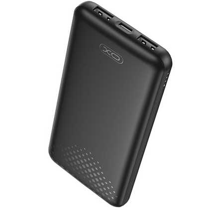 XO Design PB312 külső akkumulátor, 10000mAh, 10W, 2 x USB-A, Fekete