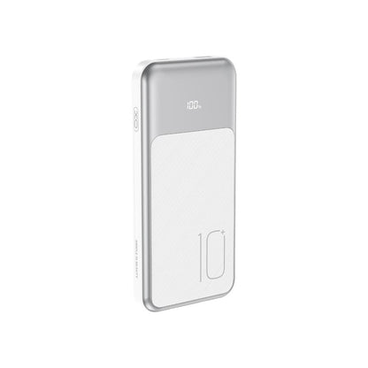 XO Design PR248 External Battery, 10000mAh, 22.5W, QC + PD, 1 x Lightning - 1 x USB-A - 2 x USB-C, White