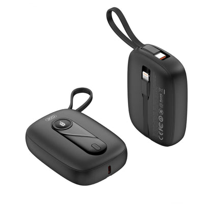 XO Design PR246 külső akkumulátor, 10000mAh, 22.5W, PD, 1 x Lightning - 2 x USB-C, Fekete