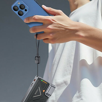 Yesido YP89 külső akkumulátor, 10000mAh, 22.5W, QC + PD + FQI, 1 x Lightning - 1 x QI - 1 x USB-A - 1 x USB-C, szürke