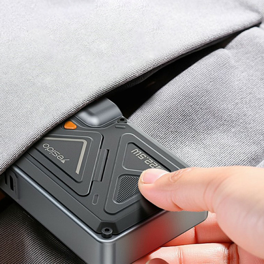 Yesido YP89 külső akkumulátor, 10000mAh, 22.5W, QC + PD + FQI, 1 x Lightning - 1 x QI - 1 x USB-A - 1 x USB-C, szürke