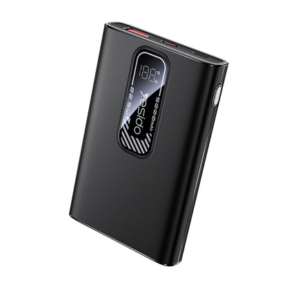 Yesido YP92 külső akkumulátor, 5000mAh, 22.5W, QC + PD, 1 x USB-A - 1 x USB-C, Fekete