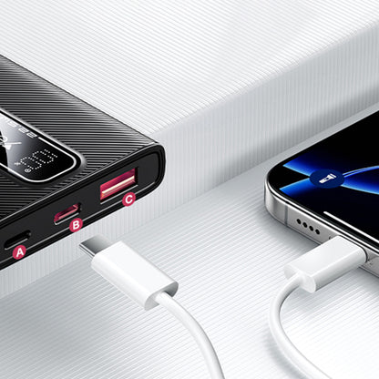 Yesido YP92 külső akkumulátor, 5000mAh, 22.5W, QC + PD, 1 x USB-A - 1 x USB-C, Fekete