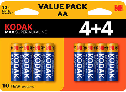 Kodak Max Alkáli elem, AA / LR6, 8 darabos készlet EKSTD30419902P8