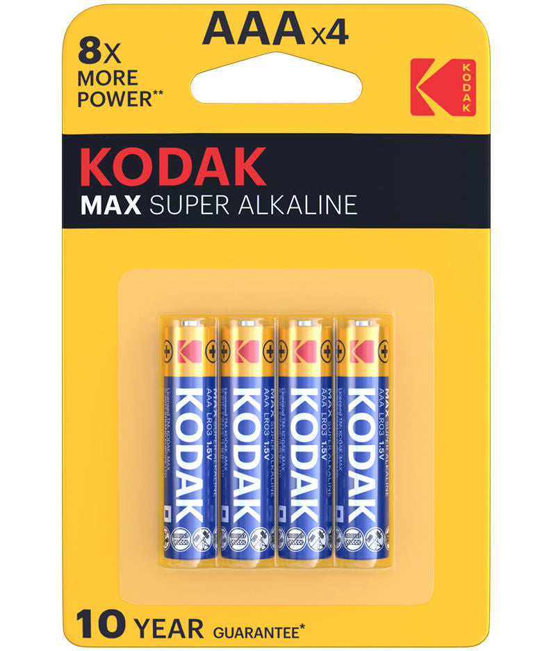 Kodak Max Alkaline elem, AAA / LR3, 4 darabos készlet EKSTD30952812P4