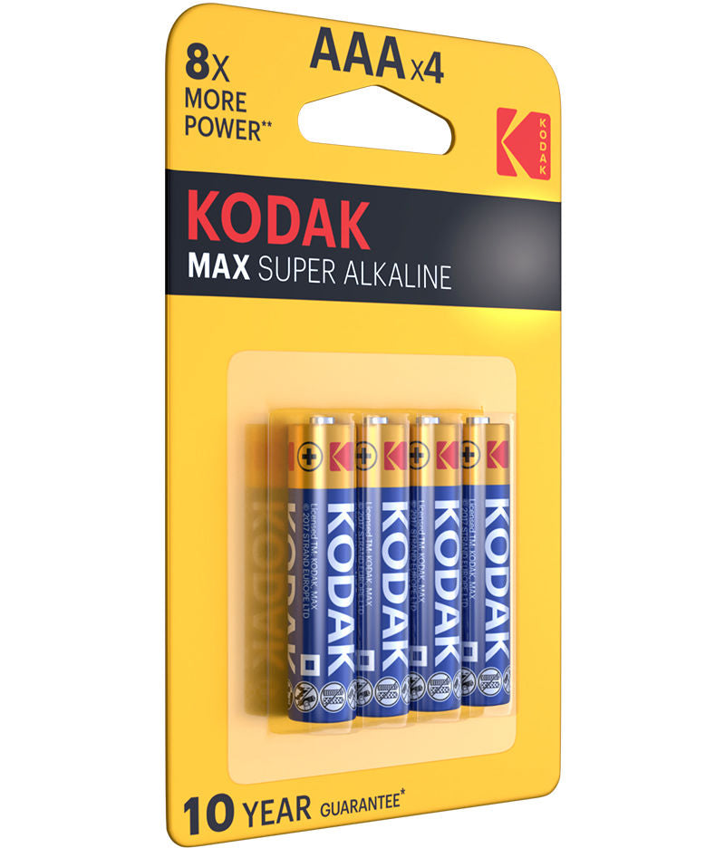 Kodak Max Alkaline elem, AAA / LR3, 4 darabos készlet EKSTD30952812P4
