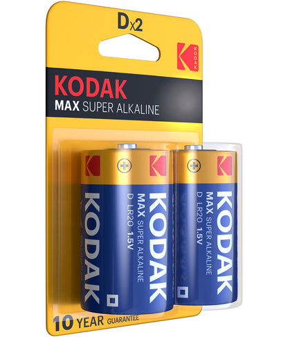 Kodak Max Alkaline elem, LR20, 2 darabos készlet