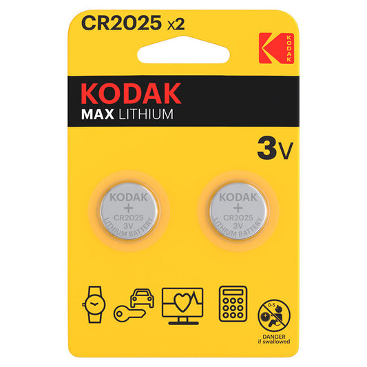 Kodak Max Lithium elem, CR2025, 2 darabos készlet