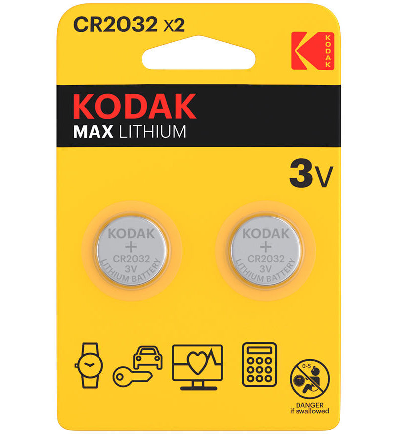 Kodak Max Lithium elem, CR2032, 2 darabos készlet