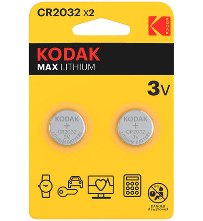 Kodak Max Lithium elem, CR2032, 2 darabos készlet