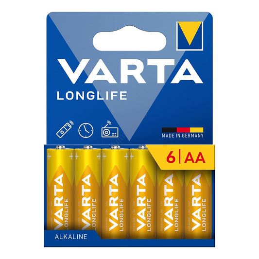 Varta Longlife 13298 elem, AA / LR6, 6 darabos készlet