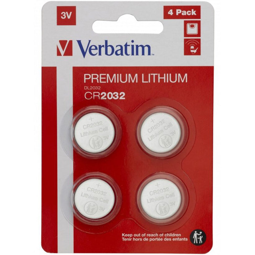 Verbatim elem, CR2032, 4 darabos készlet 49533