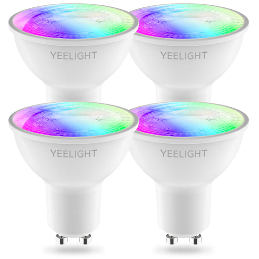 Yeelight W1 LED izzó, Wi-Fi, GU10, 4.5W, 2700K - 6500K, 350lm, 4 darabos készlet, Multicolor YLDP004-A