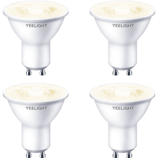 Yeelight W1 LED izzó, Wi-Fi, GU10, 4,8W, 2700K, 350lm, 4 darabos készlet, fehér YLDP004 