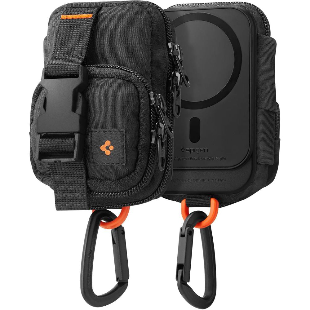MagSafe Univerzális Telefon Táska, Spigen, Snap Zip, Fekete