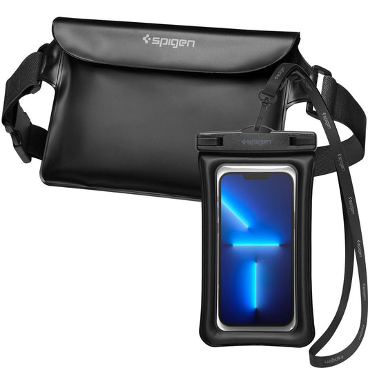 Spigen A621 univerzális vízálló táska és tok, fekete AMP04533