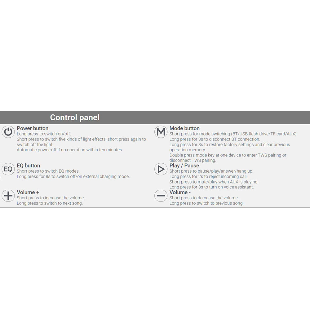 Acefast K5 Pro Bluetooth hangszóró, 100W, RGB, vízálló, fekete