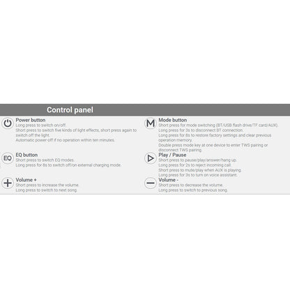 Acefast K5 Pro Bluetooth hangszóró, 100W, RGB, vízálló, fekete