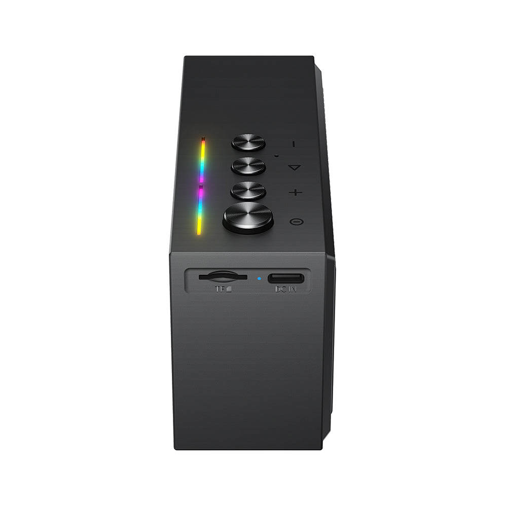 Bluetooth hangszóró Acefast K9 Go, 7W, TWS, RGB, vízálló, fekete