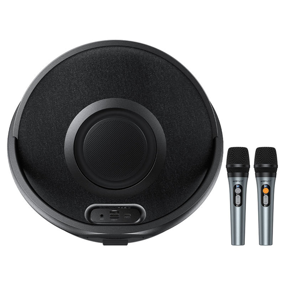 Acefast Karaoke K5 Max Bluetooth hangszóró, 350W, TWS, RGB, vízálló, fekete