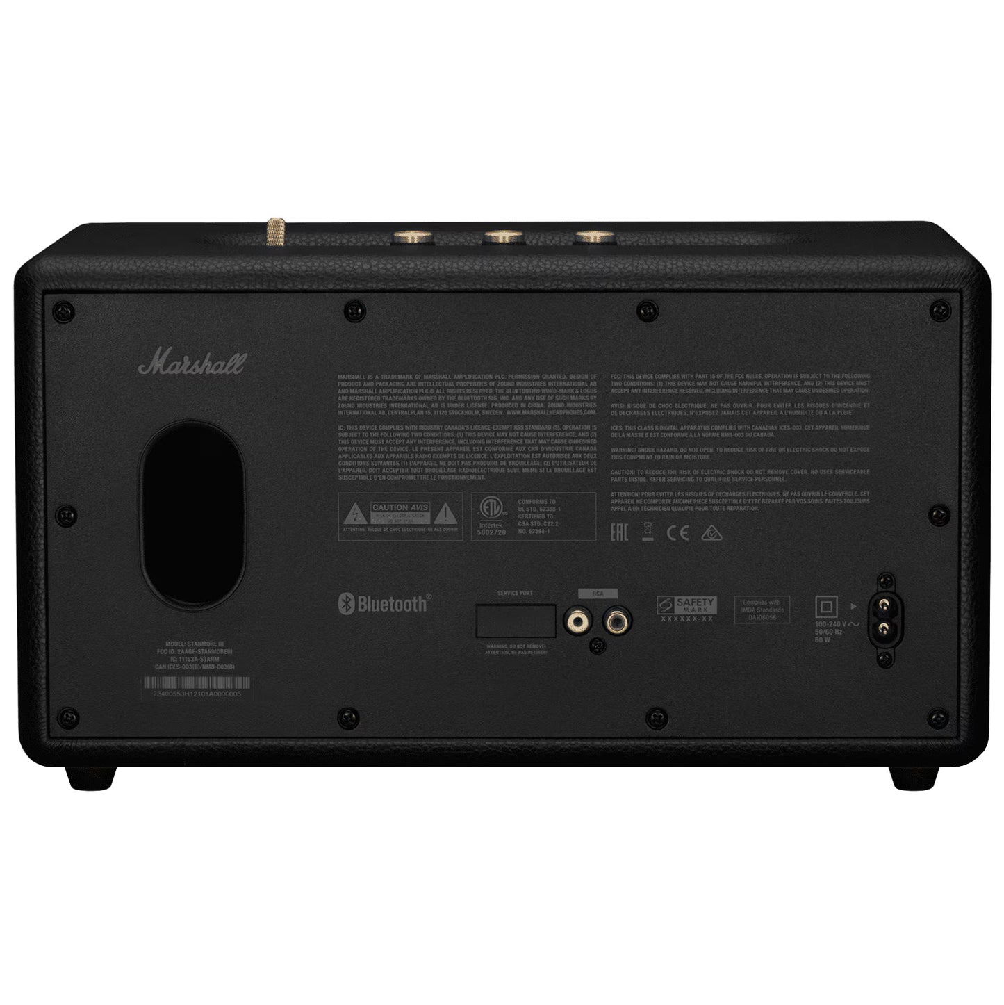 Marshall Stanmore III Bluetooth hangszóró, 80W, Fekete