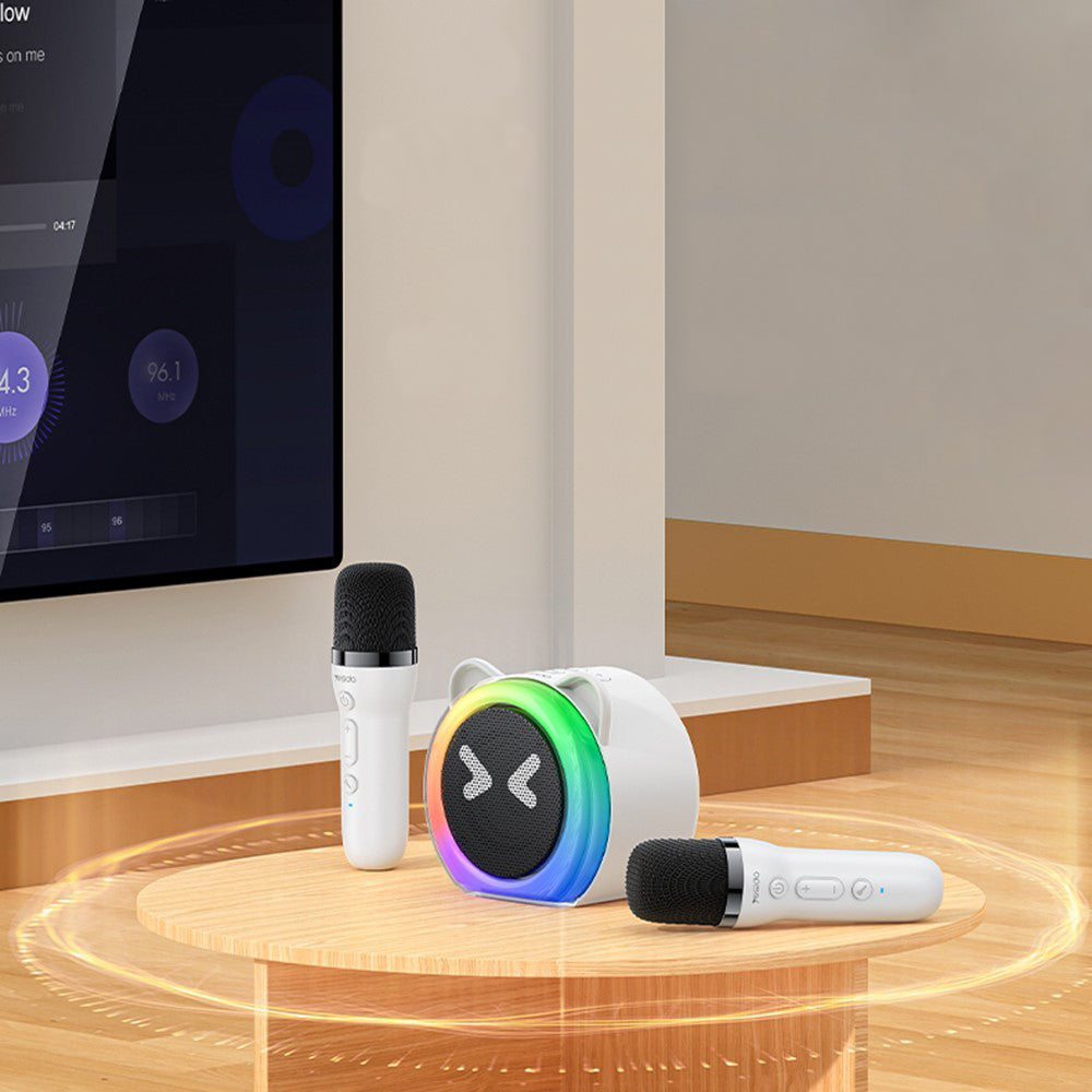 Bluetooth hangszóró Yesido YSW36 Kids, 5W, Karaoke, Fehér