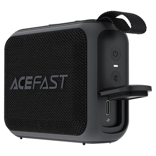 Hordozható Bluetooth Hangszóró Acefast K4 Go, 5W, Vízálló, Fekete