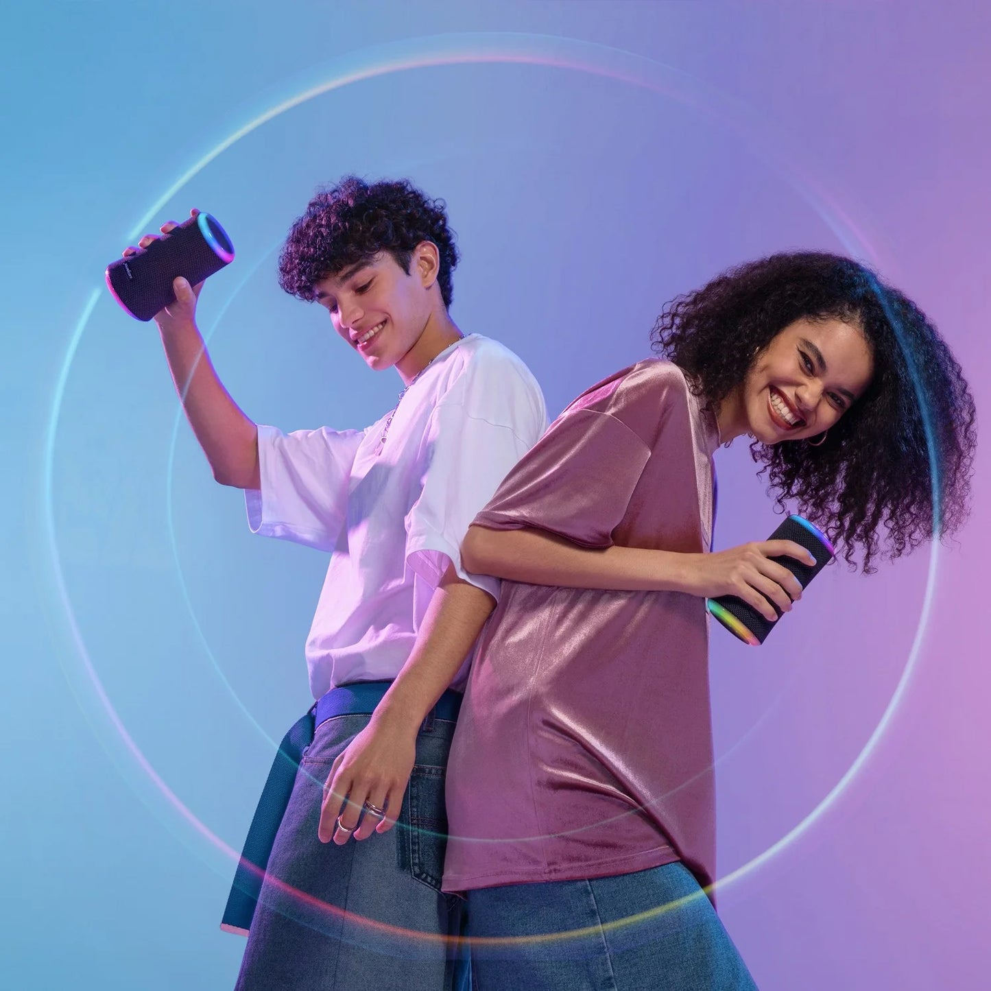 Anker SoundCore Flare 2 Bluetooth hangszóró, 20W, RGB, vízálló, fekete A3165G11