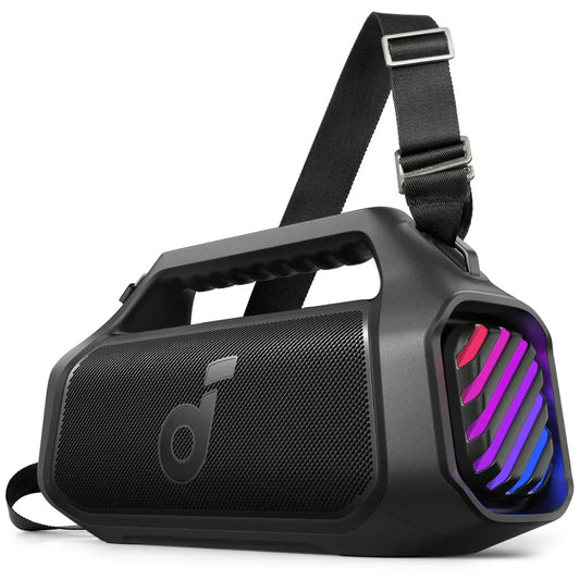 Hordozható Bluetooth Hangszóró Anker SoundCore Boom 2 Plus, 140W, TWS, RGB, Vízálló, Fekete A3134011