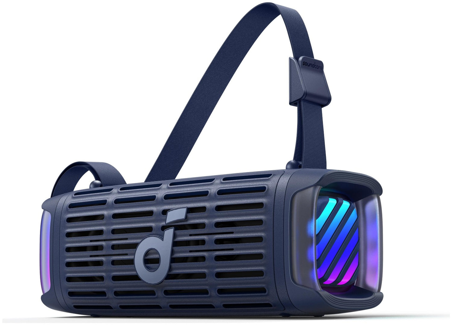 Anker SoundCore Boom 3i hordozható Bluetooth hangszóró, 50W, RGB, vízálló, kék D5100030