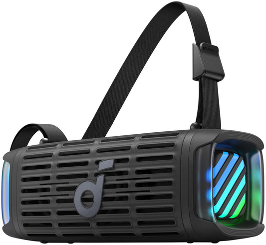 Anker SoundCore Boom 3i hordozható Bluetooth hangszóró, 50W, RGB, vízálló, fekete D5100010