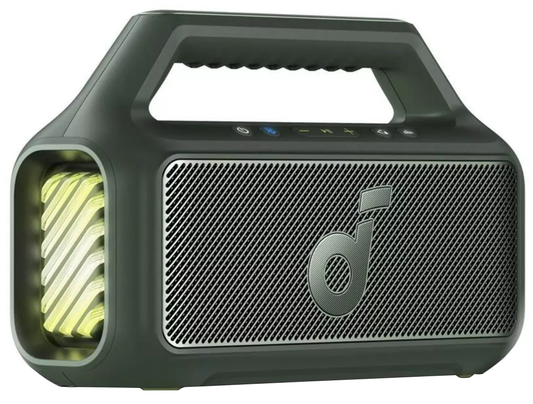 Anker SoundCore Boom 2 Új Verzió Hordozható Bluetooth Hangszóró, 80W, TWS, RGB, Vízálló, Zöld A3138062