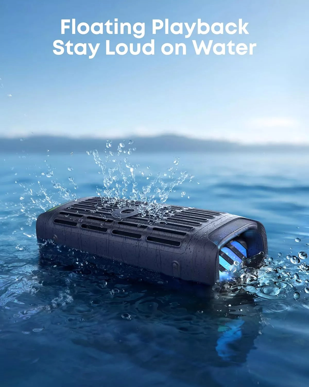 Anker SoundCore Boom 3i hordozható Bluetooth hangszóró, 50W, RGB, vízálló, kék D5100030