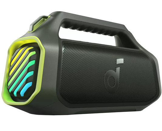 Anker SoundCore Boom 2 Plus Új Verzió Bluetooth Hordozható Hangszóró, 140W, TWS, RGB, Vízálló, Zöld A3134062