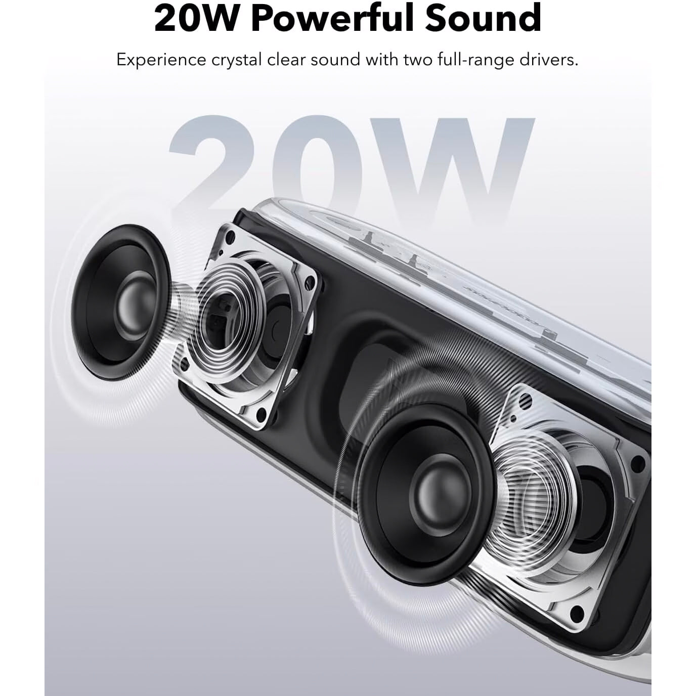 Anker SoundCore Select 2S Bluetooth hangszóró, 20W, Vízálló, Fekete A3171011