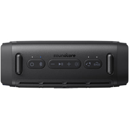 Anker SoundCore Boom 3i hordozható Bluetooth hangszóró, 50W, RGB, vízálló, fekete D5100010