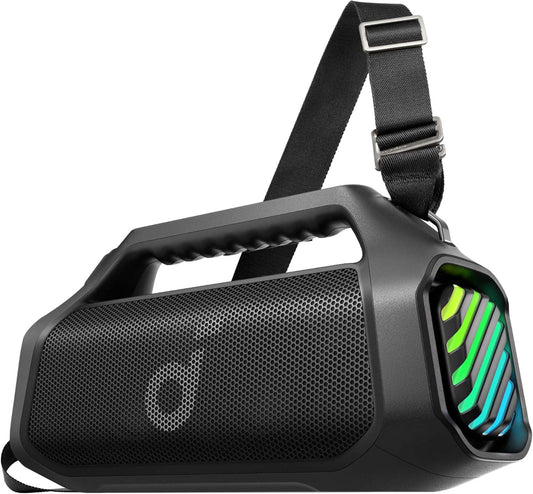Anker SoundCore Boom 2 Pro hordozható Bluetooth hangszóró, 140W, TWS, RGB, vízálló, fekete A3134A11
