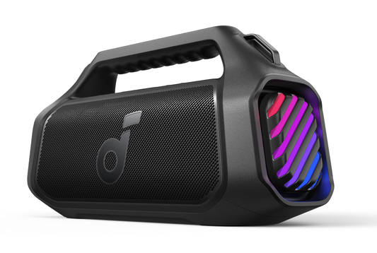 Anker SoundCore Boom 2 Plus Új Verzió Bluetooth Hordozható Hangszóró, 140W, TWS, RGB, Vízálló, Fekete A3134012