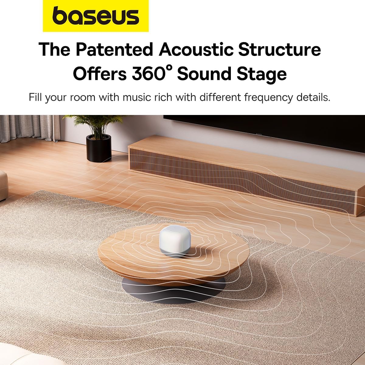 Bluetooth hangszóró Baseus AeQur V2, Fehér A20050500211-00