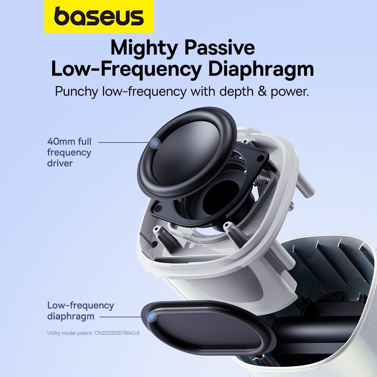 Bluetooth hangszóró Baseus AeQur V2, Fehér A20050500211-00
