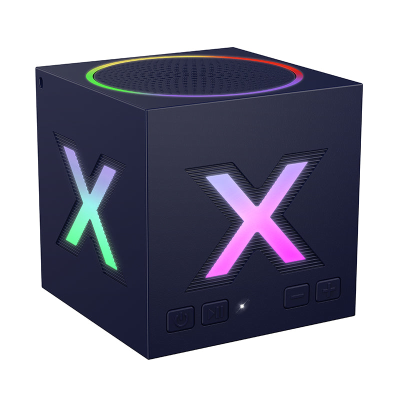 Borofone BR101 Rubik Bluetooth hordozható hangszóró, 5W, TWS, RGB, Kék
