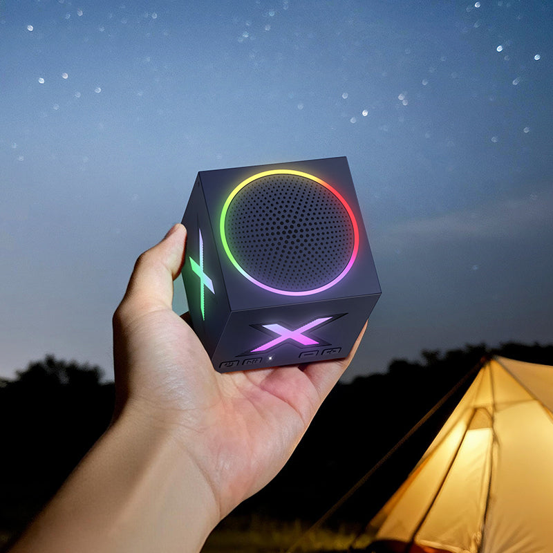 Borofone BR101 Rubik Bluetooth hordozható hangszóró, 5W, TWS, RGB, Kék