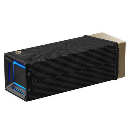 Bugani Brief TT hordozható Bluetooth hangszóró, 60W, RGB, vízálló, fekete-arany