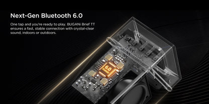 Bugani Brief TT hordozható Bluetooth hangszóró, 60W, RGB, vízálló, fekete-arany