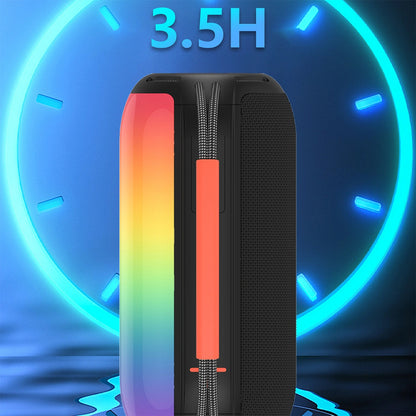 Dudao Y21 hordozható Bluetooth hangszóró, 2 x 5W, TWS, RGB, fekete