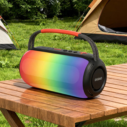 Dudao Y21 hordozható Bluetooth hangszóró, 2 x 5W, TWS, RGB, fekete