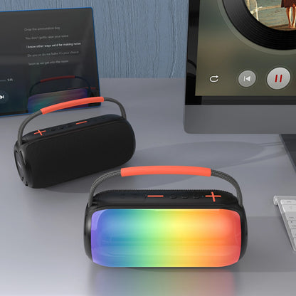 Dudao Y21 hordozható Bluetooth hangszóró, 2 x 5W, TWS, RGB, fekete
