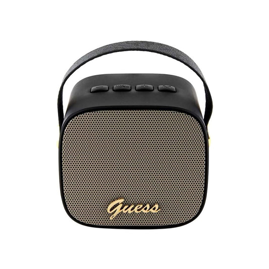 Guess 4G Script Logo hordozható Bluetooth hangszóró, 5W, fekete